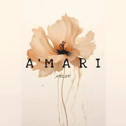 A’mari Atelier logo s nježnim cvijetom